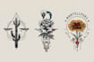 make a minimalist lineart tattoo design or illustration