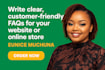 write clear, customer friendly faqs for your website or online store