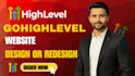 do gohighlevel website, ghl landing page sales funnel design and automation