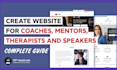 design a professional coaching website, life coach, business coach website