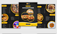 design digital TV menu boards, restaurant menus, food flyers and menu rebranding