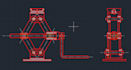 draw professional 2d mechanical parts in autocad