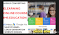 design elearning website, lms educational website, online course websites