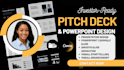 create investor ready pitch deck for business presentations, pitch deck design