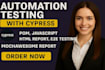 do QA automation testing using cypress, selenium ,postman