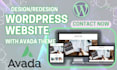 design stunning wordpress website, avada theme customization, fix avada builder