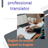 professionally translate  any text