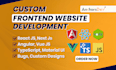 custom frontend development with HTML, CSS, js, and react