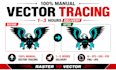 redraw, vectorize, convert logo or raster to vector