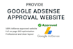 provide fresh google adsense approved website service