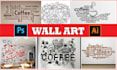 design creative wall art, doodle, decals, murals