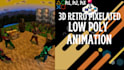 do retro ps1 enivronment, 3d lowpoly map, pixelated tileset map, ps1 game map