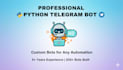 develop a custom telegram bot with python