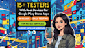 provide 12 or 20 testers for google play console closed testing