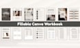 design interior fillable canva workbook, ebook, PDF, journal