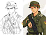 draw game art military character design