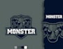 make different angry red bull head mascot logo design
