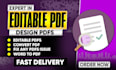 create fillable form, editable PDF, clickable PDF, ebook and planner