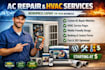 create a professional ac repair and hvac services website