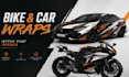 design professional bike wrap design and car wrap