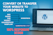 convert website to wordpress with elementor pro