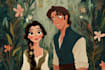 create cartoon disney couple portrait