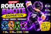 create custom roblox emote animation r6 r15 dance vfx pack