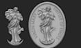 design 3d bas relief,image to 3d coin model,pendant,interlocking path,cnc design