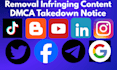 remove infringing, defaming, harassing, copyright, negative content by dmca