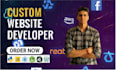 do website development as full stack web developer, front end, backend developer