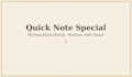 write one heartfelt note, quote, or affirmation just for you