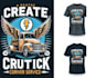 create unique t shirt truck courier service logo