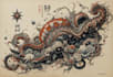 illustrate a tattoo in japanese style