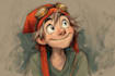 draw a fictional character in disney sketch
