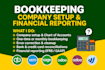 do company setup, bookkeeing in quickbook, xero, sage, oddo
