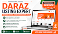 daraz product listing with SEO optimization and manage your daraz store