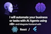 create ai agent automation and frontend integrations using n8n and react flutter