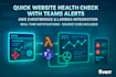 set up website health check with teams alerts via AWS lambda