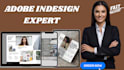 design professional brochures, magazines, and books using adobe indesign,