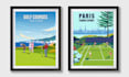modern minimal custom retro vintage sports poster wall art vector illustrations