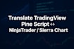 translate tradingview pine script to sierra chart, ninjatrader 8 and vice versa