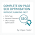 do complete on page SEO for higher google rankings