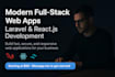 build a modern full stack web application using laravel and reactjs