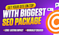 rank your website on google first page with biggest seo backlinks package