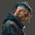 draw digital portrait in style cyberpunk