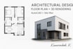 modern apartment floor plan and layout design