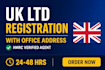 register UK ltd company with office address in 24 hours