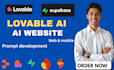 develop lovabe ai web app, lovable dev, replit ai, supabase, base44, vibe coding