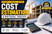 do construction cost estimation and material takeoff