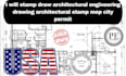 stamp draw architectural engineering drawing architectural stamp mep city permit